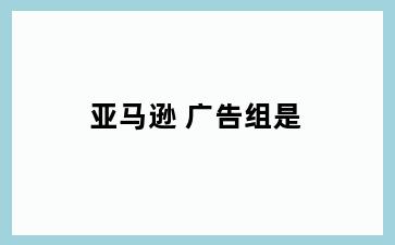 亚马逊 广告组是